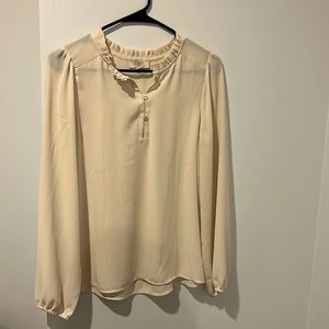 NWT LOFT Cream Sheer Blouse